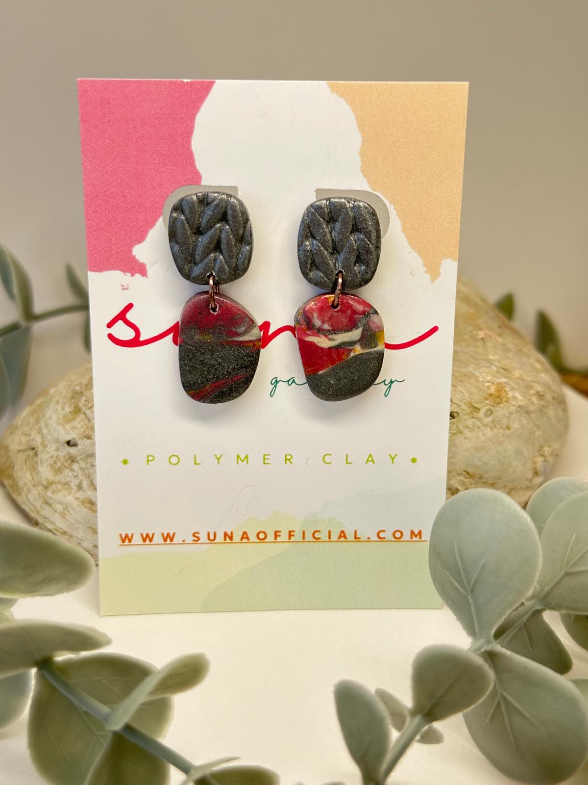 Brincos Maria Pimpolha | 2 pedras em tons escuros