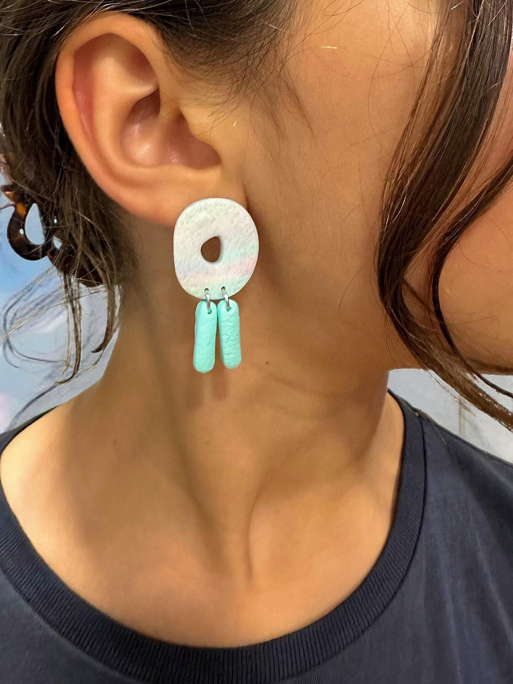 Brincos Suave | Algodão Azul