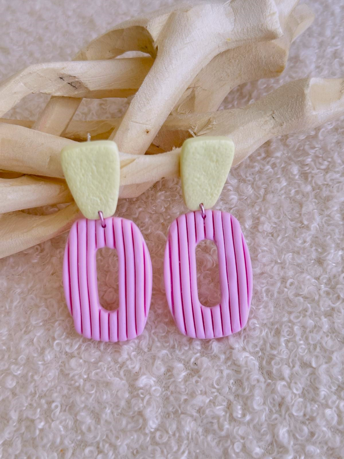 Brincos Suave | Rosa Claro e Baunilha